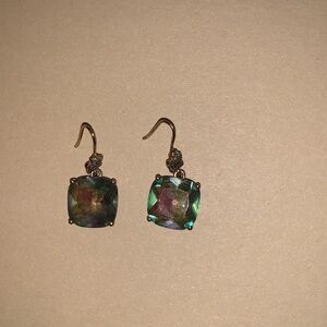 Authentic vintage juicy couture earrings in an emerald color.